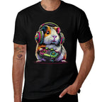 Guinea Pig Funny Video Games Guinea Pig  Fade-proof Color T-Shirt