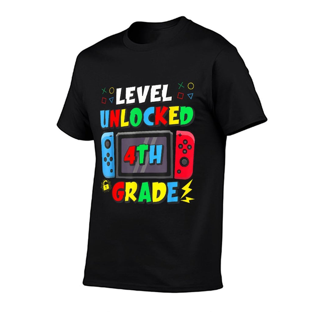 First Day Of 4th Grade Level Unlocked Game Back To School  Classic T-Shirt