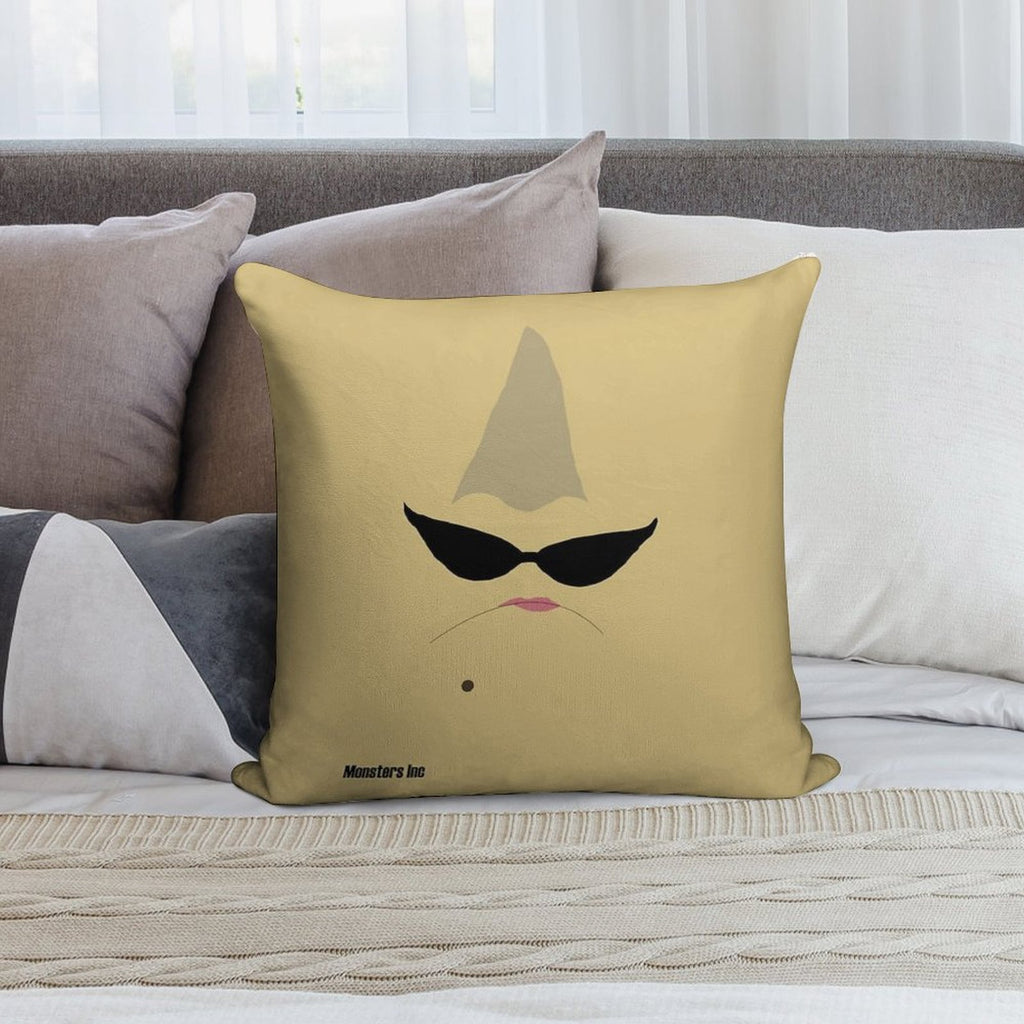 Monsters Inc Roz Minimalist Soft Fade-Resistant Throw Pillow