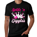 Funny Splits N Giggles Bowling Team Cute Bowler Women Girls  Relaxed-fit T-Shirt