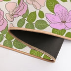Soft Romantic Pastel Botanicals  Fade-Resistant Bath Mat