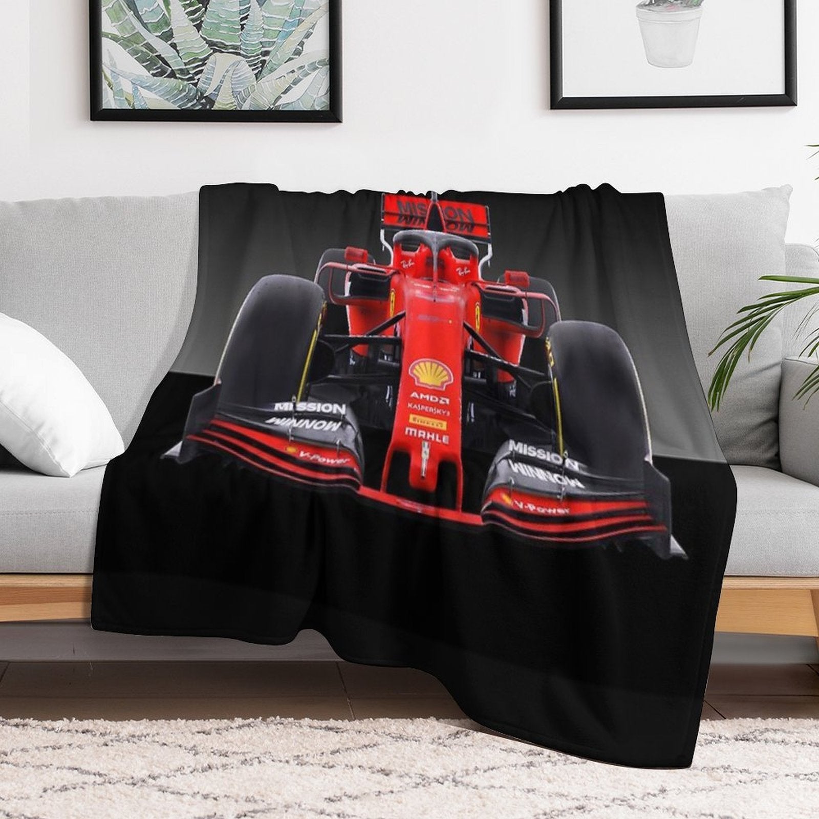 Ferrari F1 Formula 1 (#219) Easy Care Throw Blanket