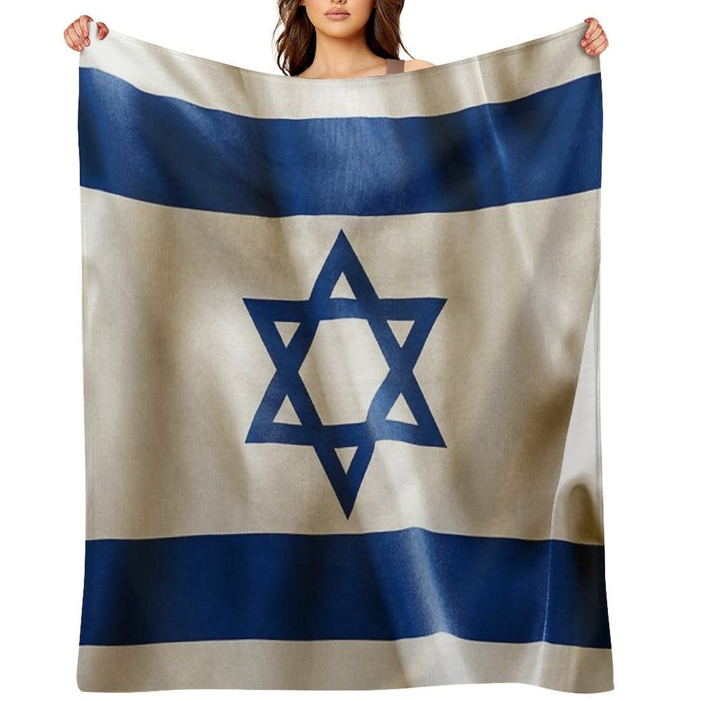 Israel Flag Travel-friendly Throw Blanket
