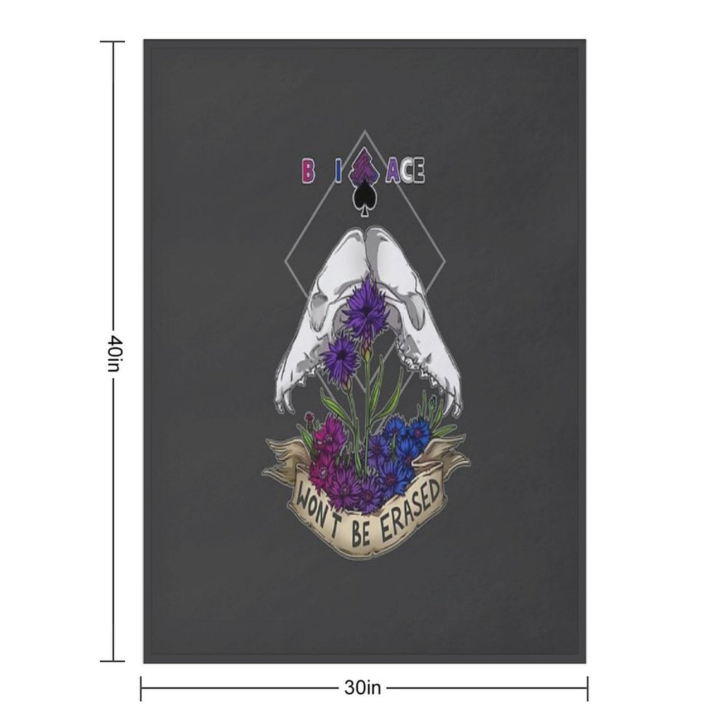 Bi+Ace - Won't Be Erased Sustainable Throw Blanket