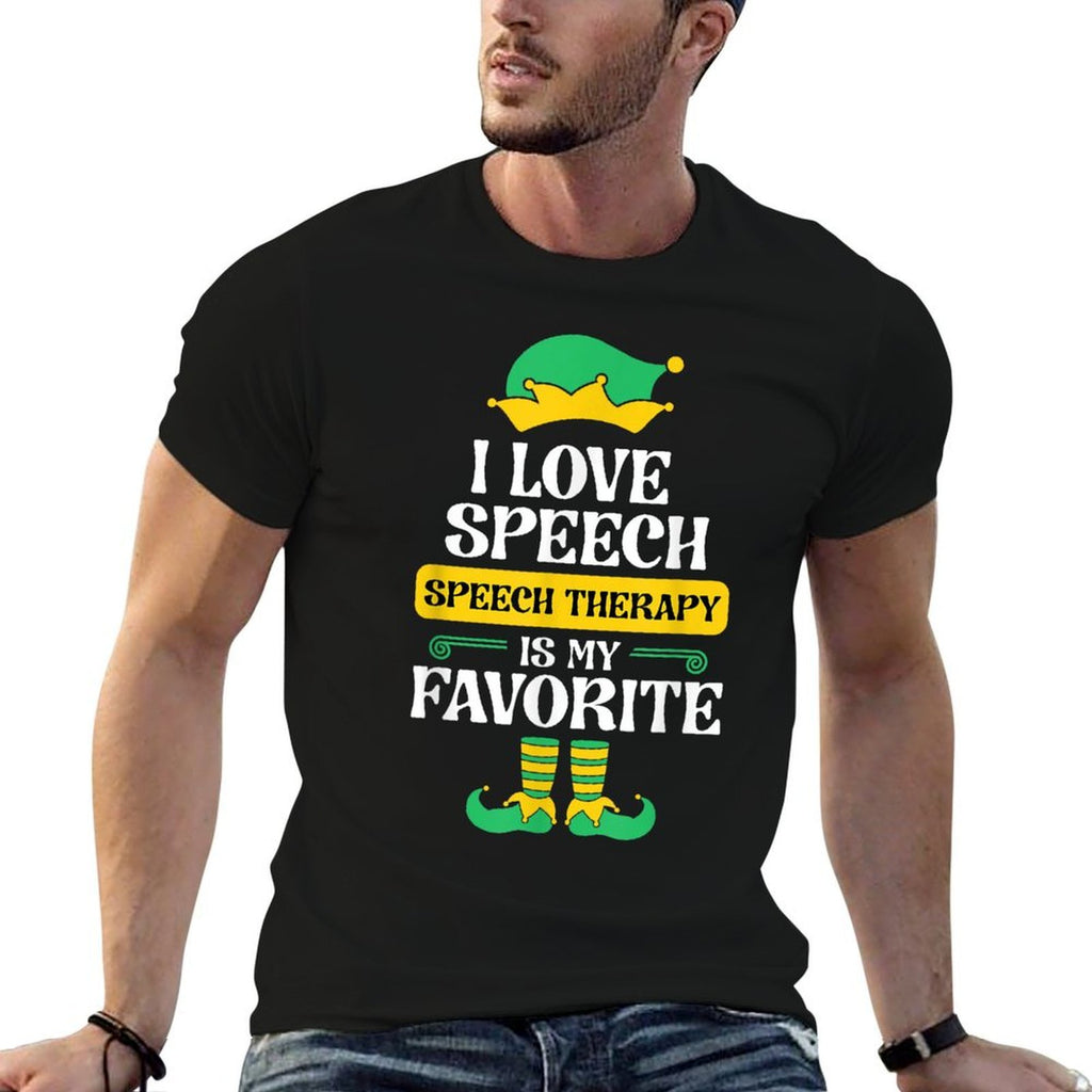 Speech Therapy Elf Christmas School Therapist SLP Language  Vintage-inspired T-Shirt