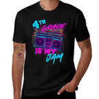 4th Grade Is My Jam Fourth Grade 80s 80s 1980s Retro Funny  Relaxed-fit T-Shirt