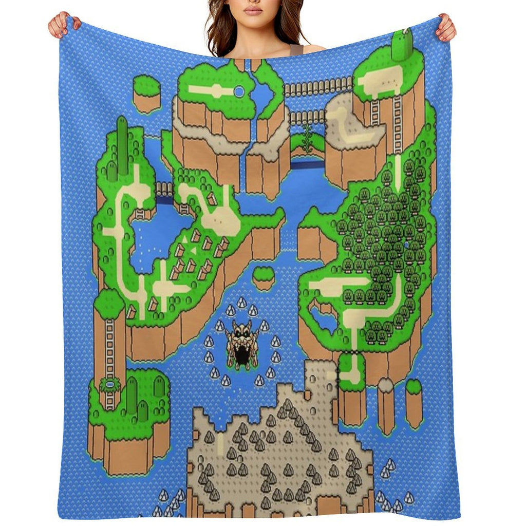 Super World Map Sustainable Throw Blanket