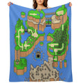 Super World Map Sustainable Throw Blanket