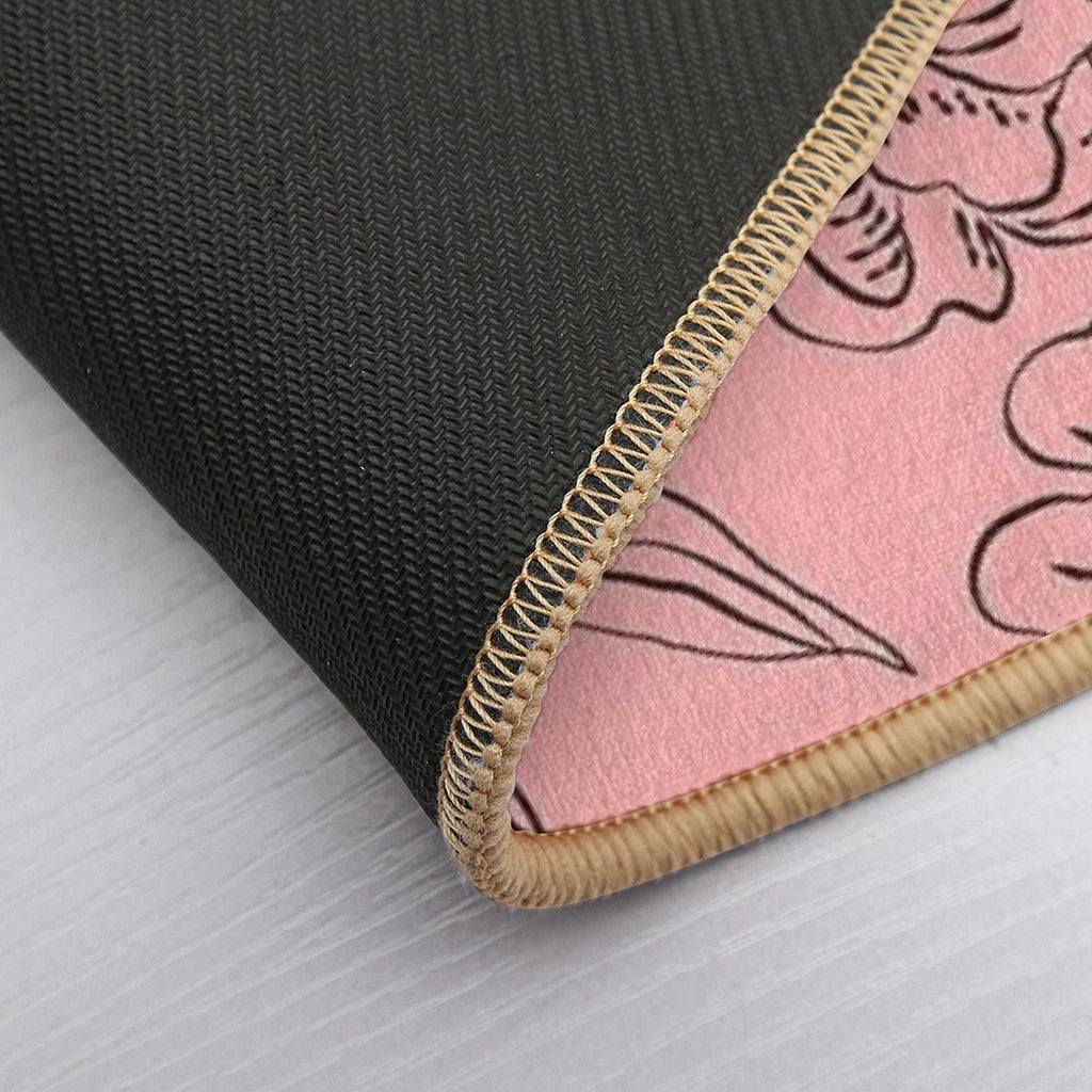 Roses on A Pink Background  Pet-Safe Bath Mat