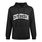 Eighteen Minimalist 18th Birthday Design 18-Year-Old Adjustable Hood Hoodie