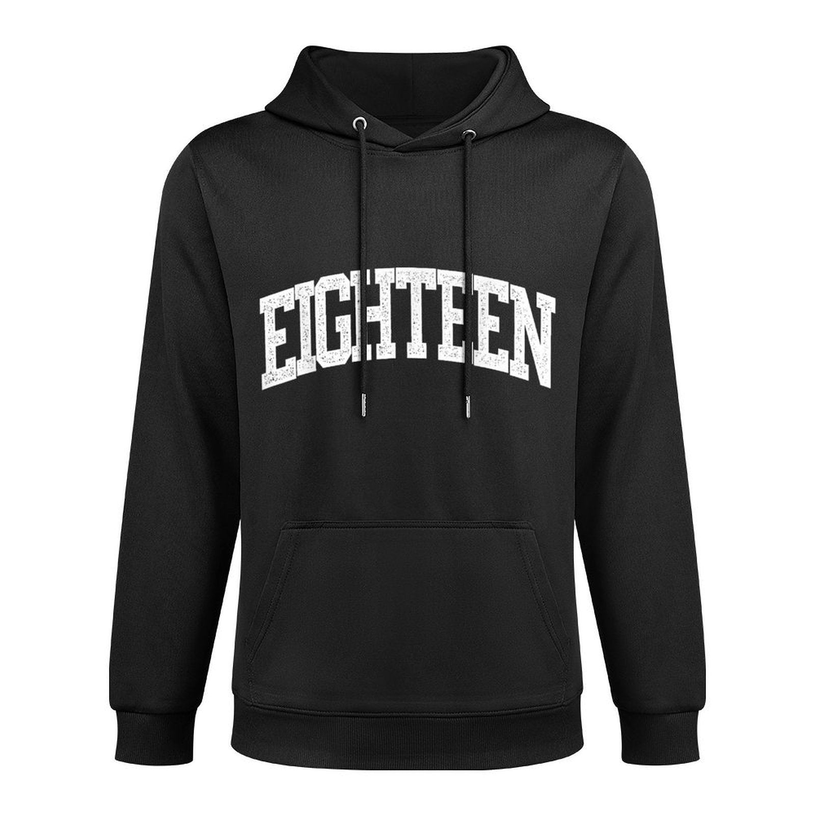 Eighteen Minimalist 18th Birthday Design 18-Year-Old Adjustable Hood Hoodie