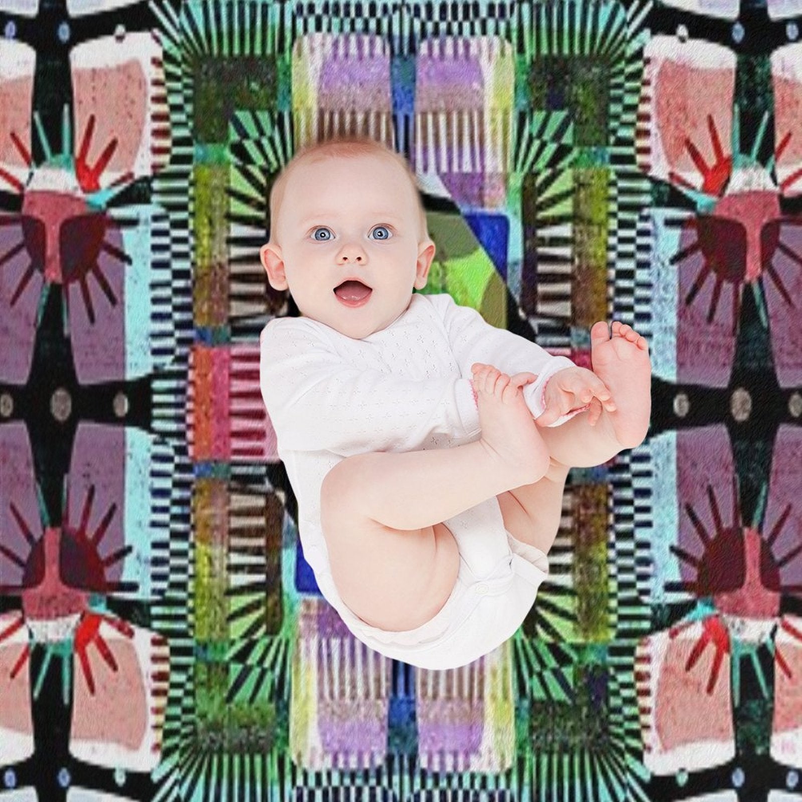 Solar 3   Abstract Sun Pattern Durable Throw Blanket