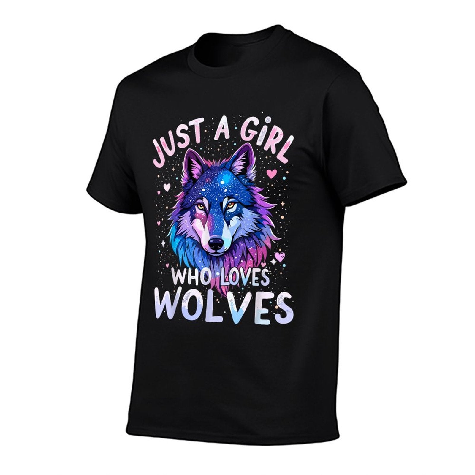 Wolf Colorful Just A Girl Who Loves Wolves  Quick-drying T-Shirt