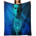 Real Hasta La Muerte Album Cover Anuel AA Sustainable Throw Blanket