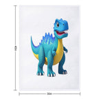 Smiling Dinosaur Cartoon Character Easy Care Throw Blanket