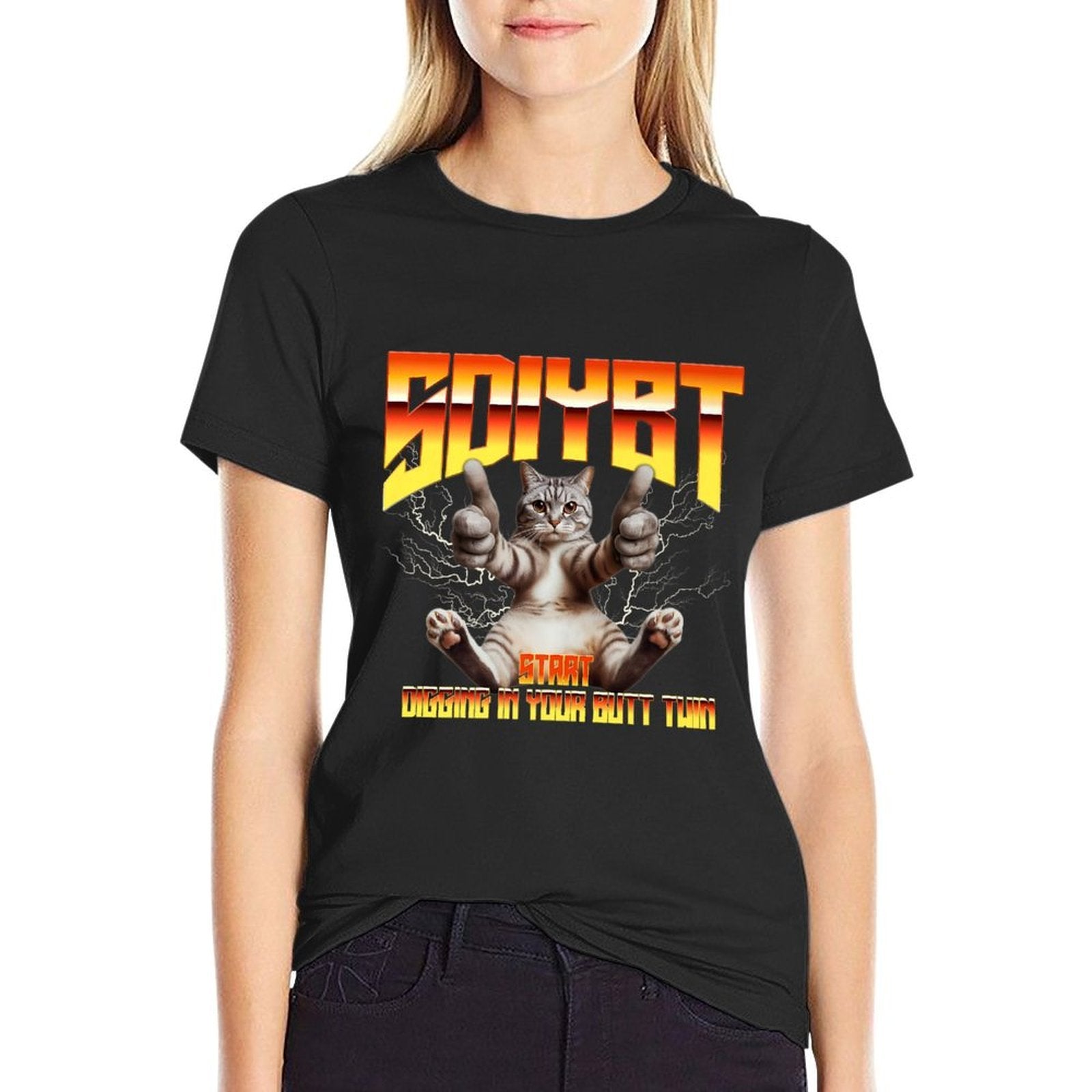 SDIYBT Start Digging in Your Butt Twin Meme Premium  Fade-proof Color T-Shirt