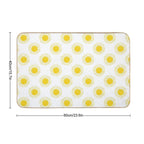 Hand Drawn Sun, Yellow Doodles Seamless Illustration Pattern  Versatile Bath Mat