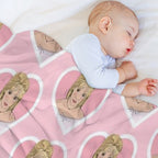 Britney Illustration in A Heart Eco-conscious Throw Blanket