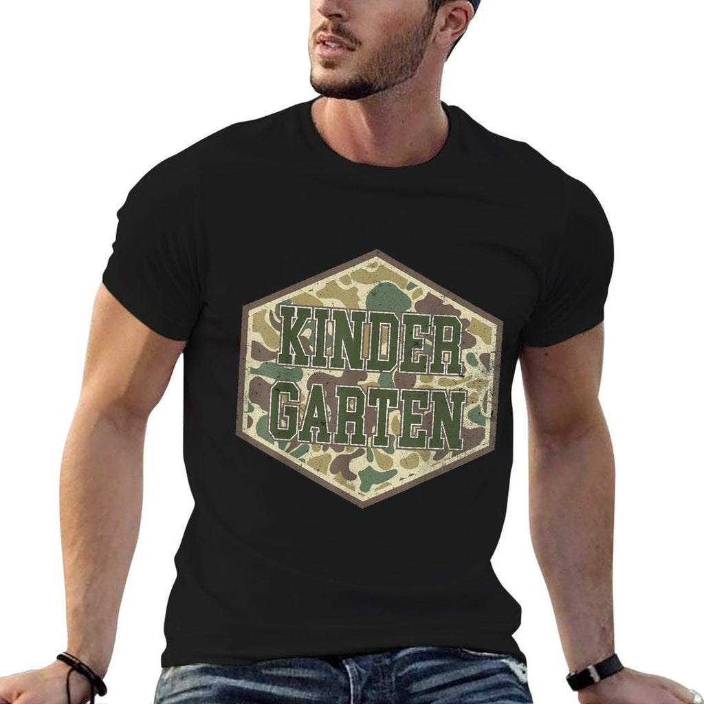 Retro Old Camo Back To School Kindergarten Boys Camouflage  Wrinkle-resistant T-Shirt