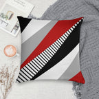Diagonal Triangles Soft Durable Construction Throw Pillow