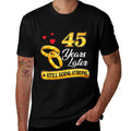 Celebrate 45 Years Of Marriage! 45th Wedding Anniversary  Rolled Sleeves T-Shirt