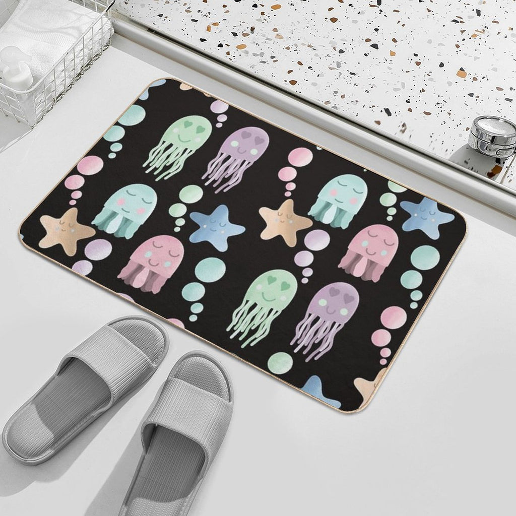 Ocean Doodles #1b  Multi-Purpose Bath Mat