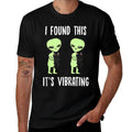 Aliens I Found This Its Vibrating Black Cat Funny Space  Eco-friendly Material T-Shirt
