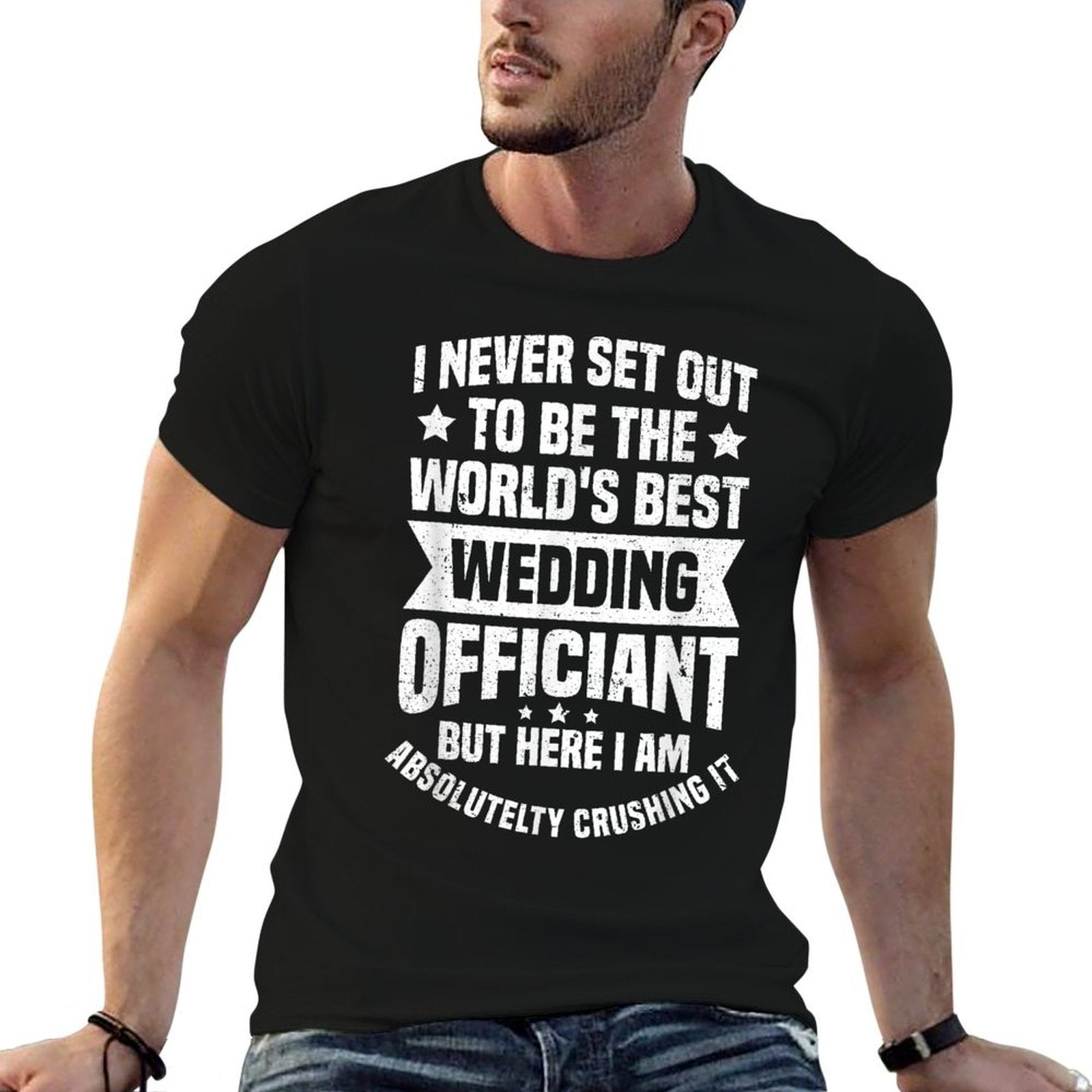 Marriage Officiant Worlds Best Wedding Minister Celebrant  Moisture-wicking T-Shirt