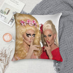Shh - Trixie And Katya Soft Anti-Pilling Throw Pillow