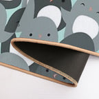 Cute Penguin Crowd  Easy To Clean Bath Mat