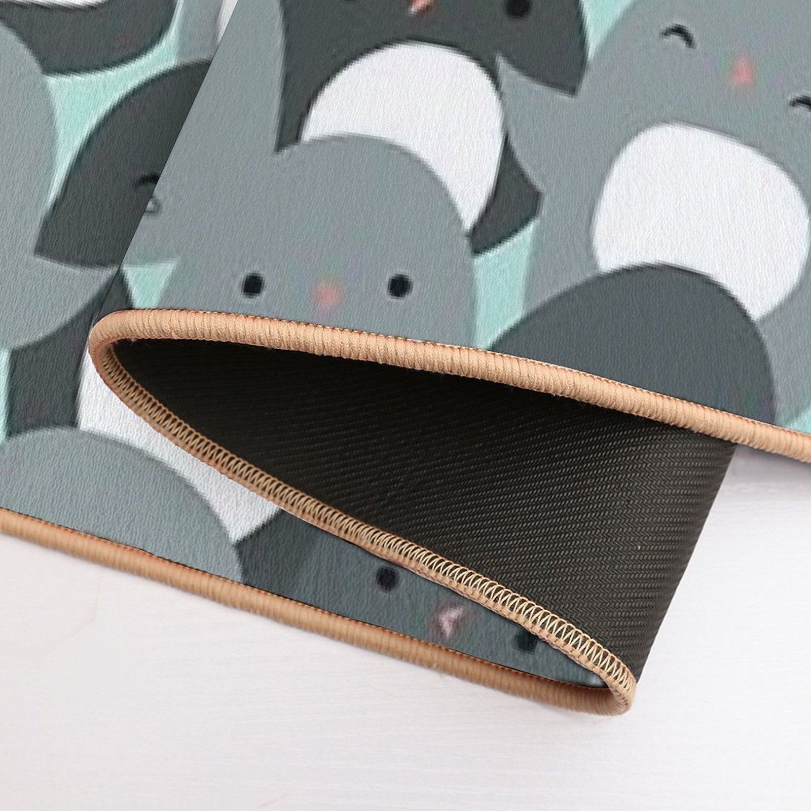 Cute Penguin Crowd  Easy To Clean Bath Mat