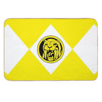 MMPR Yellow Ranger With Coin  Easy To Clean Bath Mat