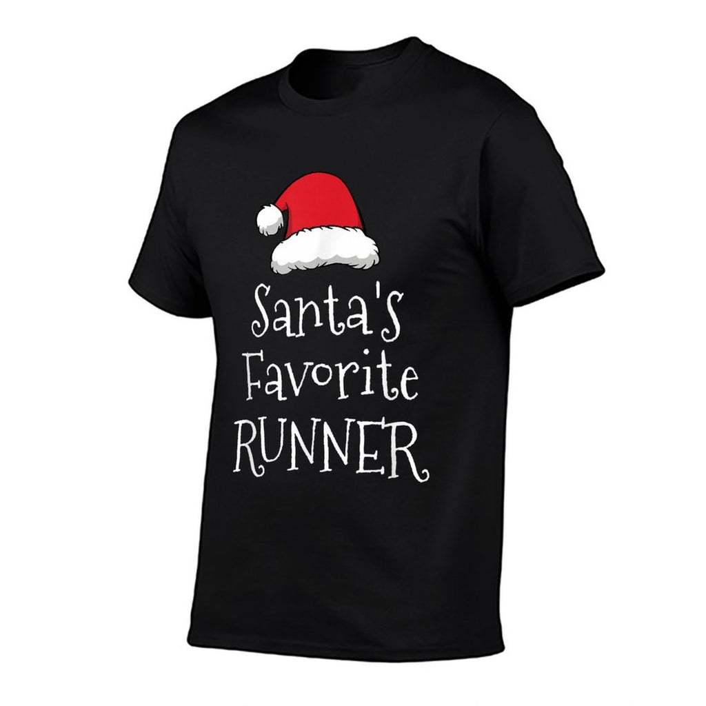 Santas Favorite Runner - Christmas Funny Running Gift  Easy-care T-Shirt