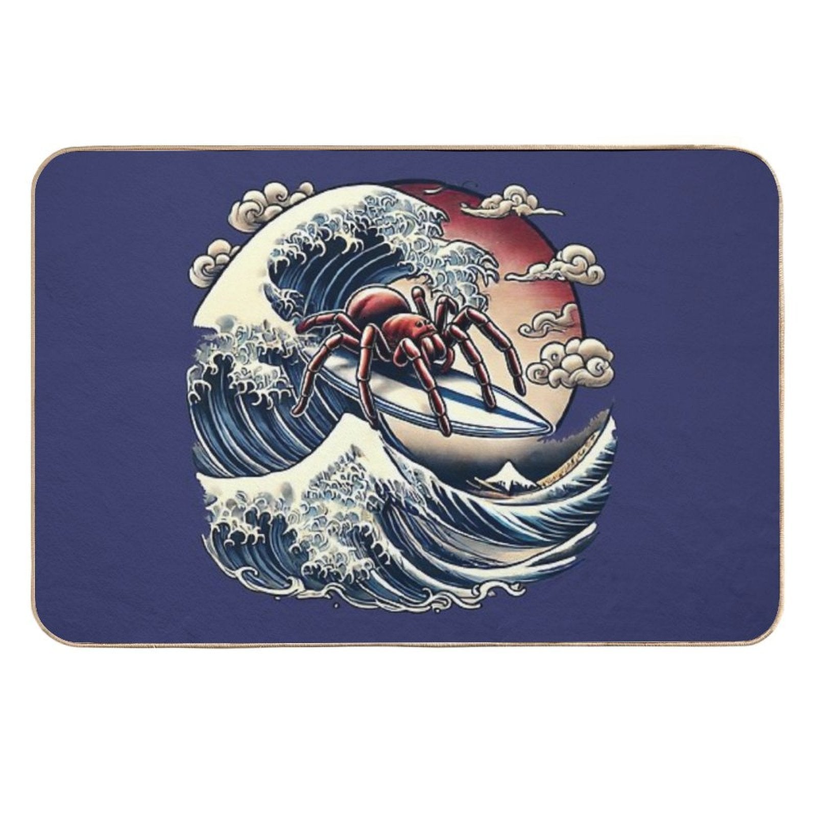 Surfing Spider Arachnid Wipeout!  Non-Slip Bath Mat