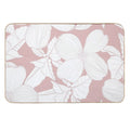 Dogwood Branch with Flowers Seamless Pattern. Cornus Florida.  Line Drawing.  Dirt-Trapping Bath Mat