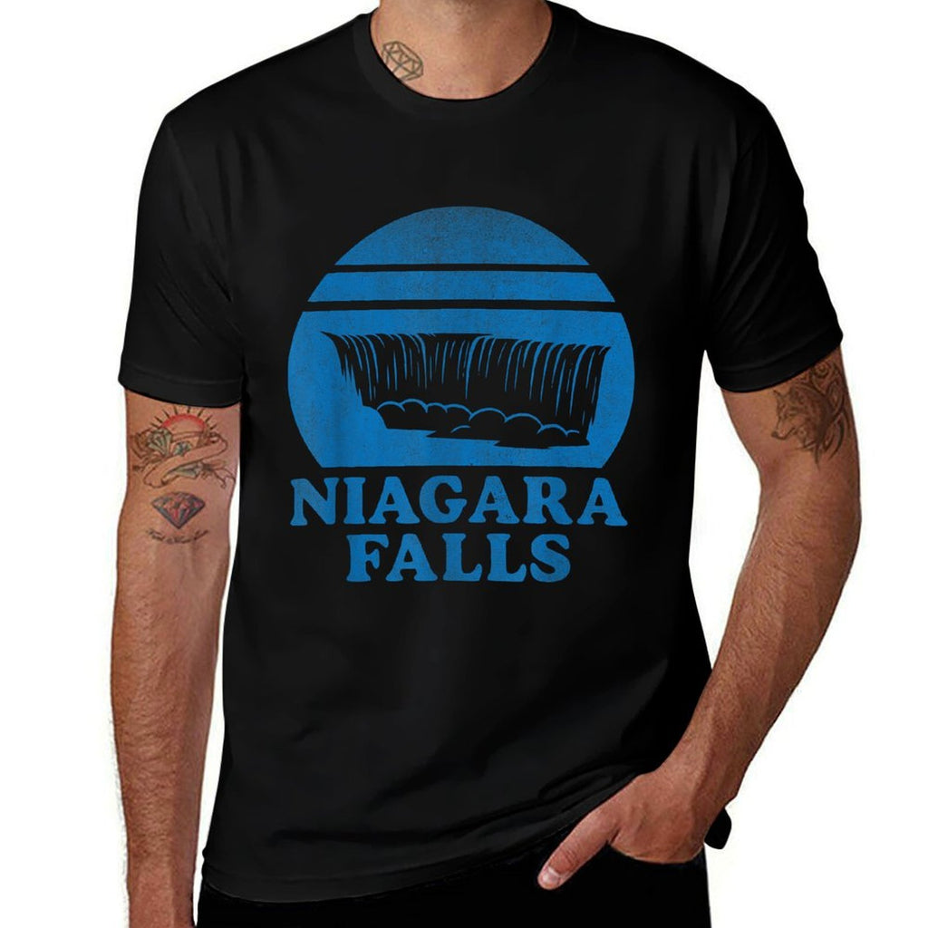 Niagara Falls Waterfall Retro Souvenir Tourist Gift  Moisture-wicking T-Shirt