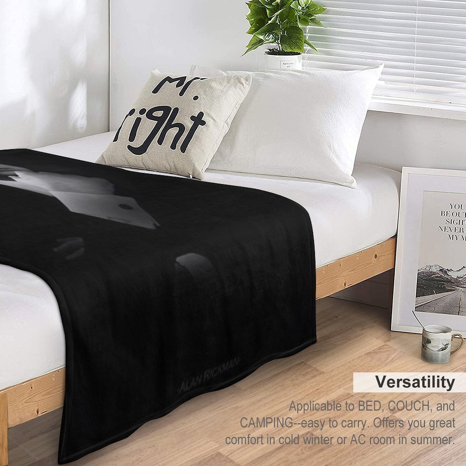 Alan Rickman Premium Throw Blanket