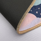 Cute Pastel Clouds Sparkly Night Sky  Slip-Resistant Bath Mat