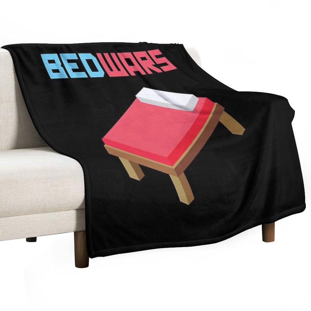 Bed Wars T-Shirt Machine-washable Throw Blanket