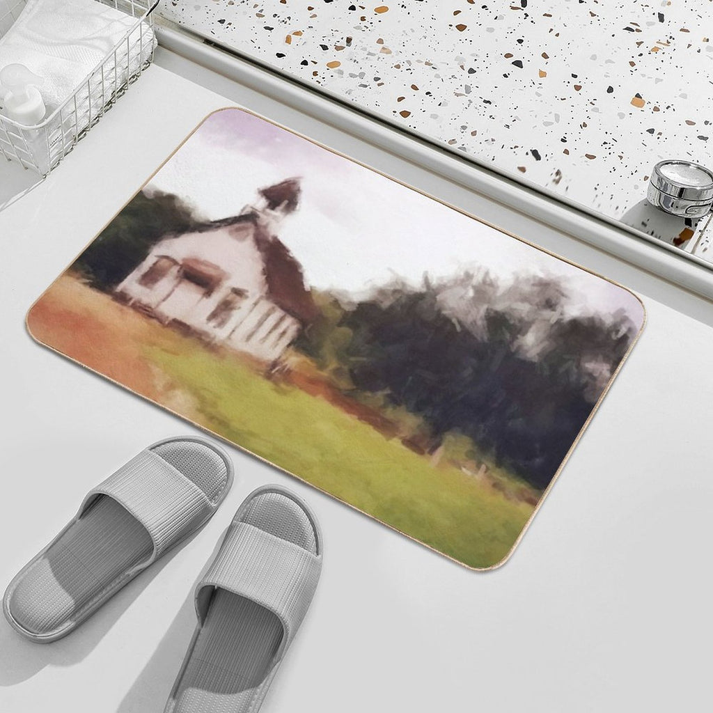 Church Painting, Dr. Quinn  Pet-Safe Bath Mat