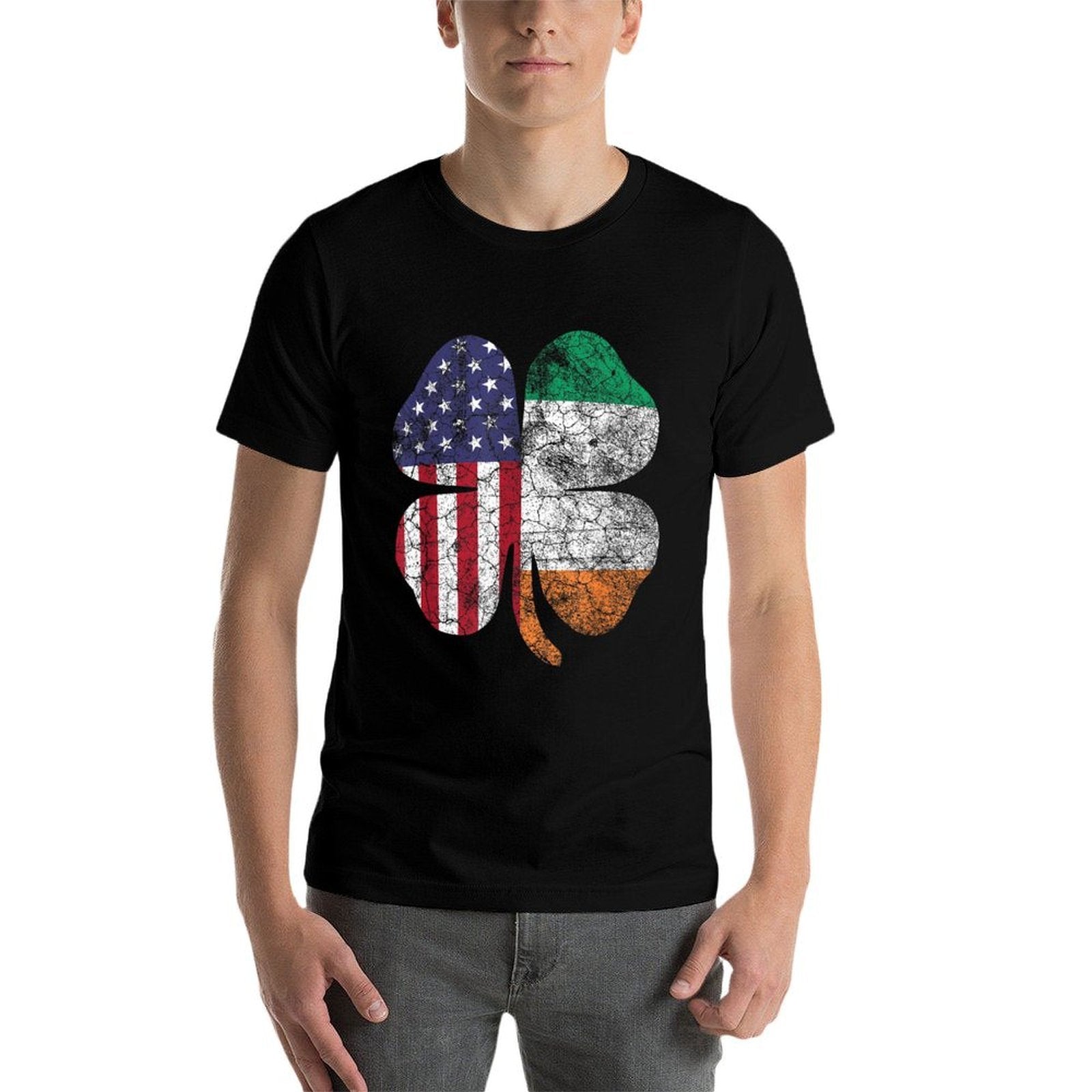 Irish American Ireland ST PATRICKS DAY Gift Lucky  Polyester Blend T-Shirt