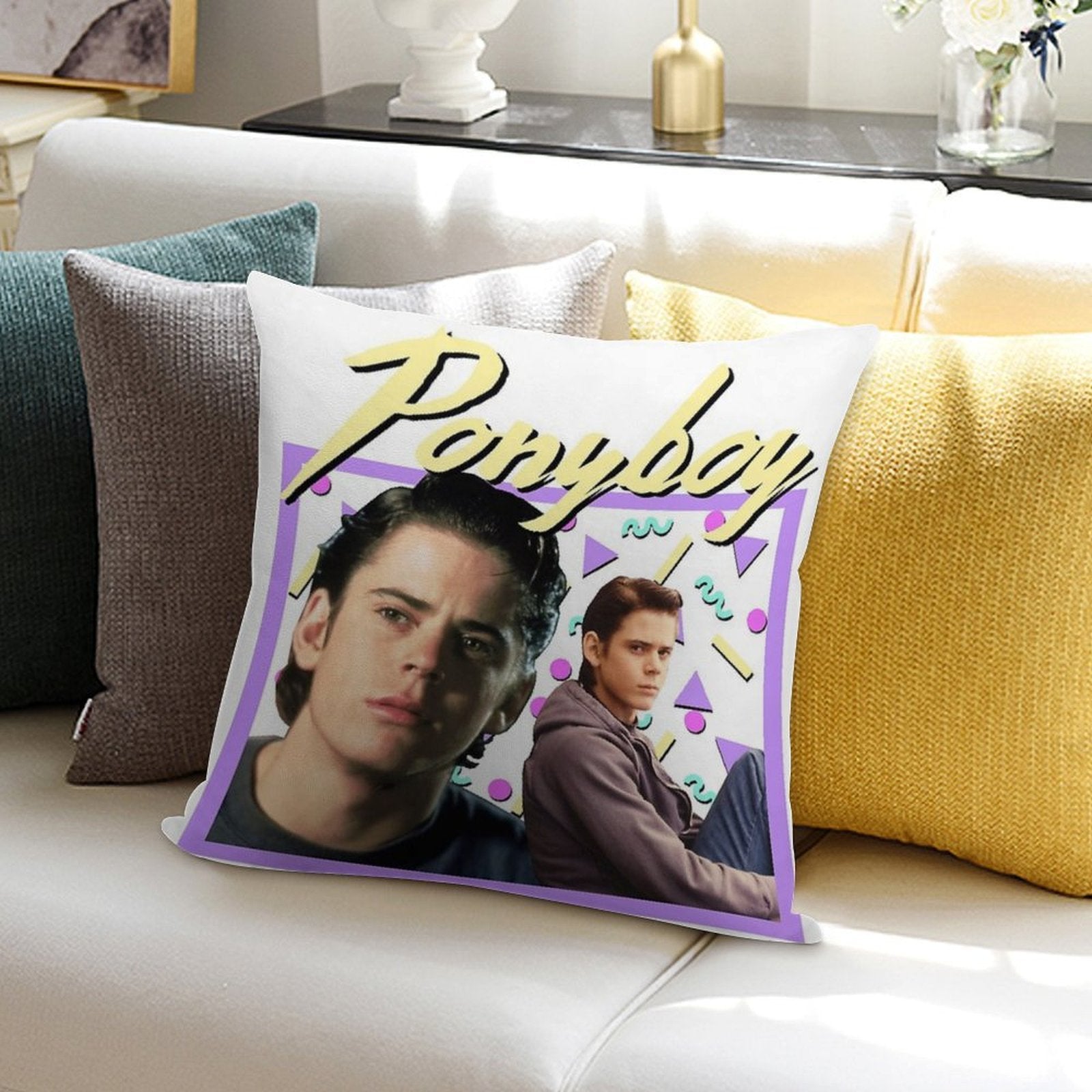 80s Ponyboy Curtis The Outsiders Soft High-Density Material Throw Pillow