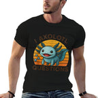 Kids Funny I Axolotl Questions Graphic Axolotl Shirt Boys  Wrinkle-resistant T-Shirt