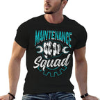 Maintenance Squad Technician Men Worker Maintenance Man  Breathable T-Shirt