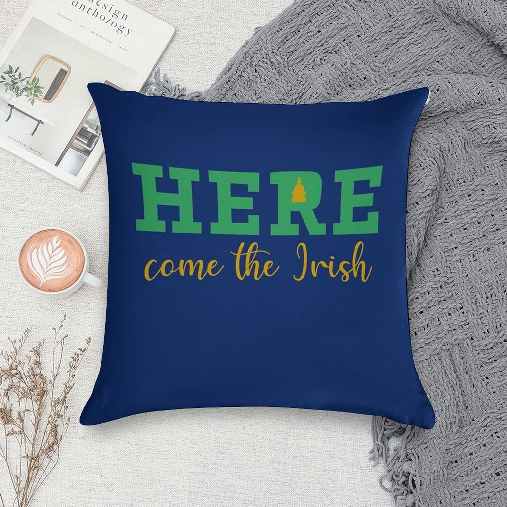 HERE Come The Irish Soft Skin-Friendly Throw Pillow