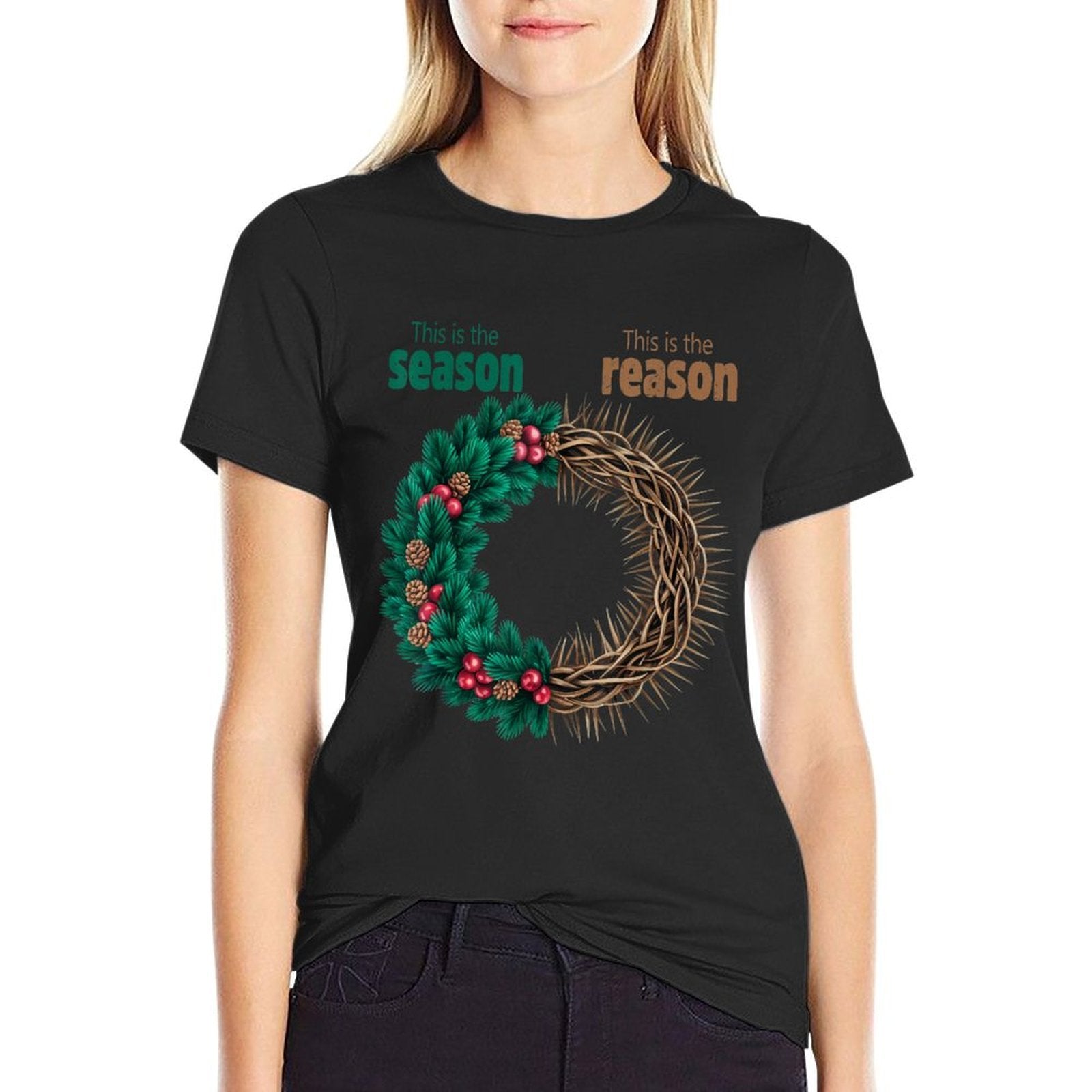 This Is The Season This Is The Reason Christian Christmas  Moisture-wicking T-Shirt