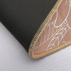 Hawaii Prints, Pink, Floral, Line Drawing,  Fade-Resistant Bath Mat