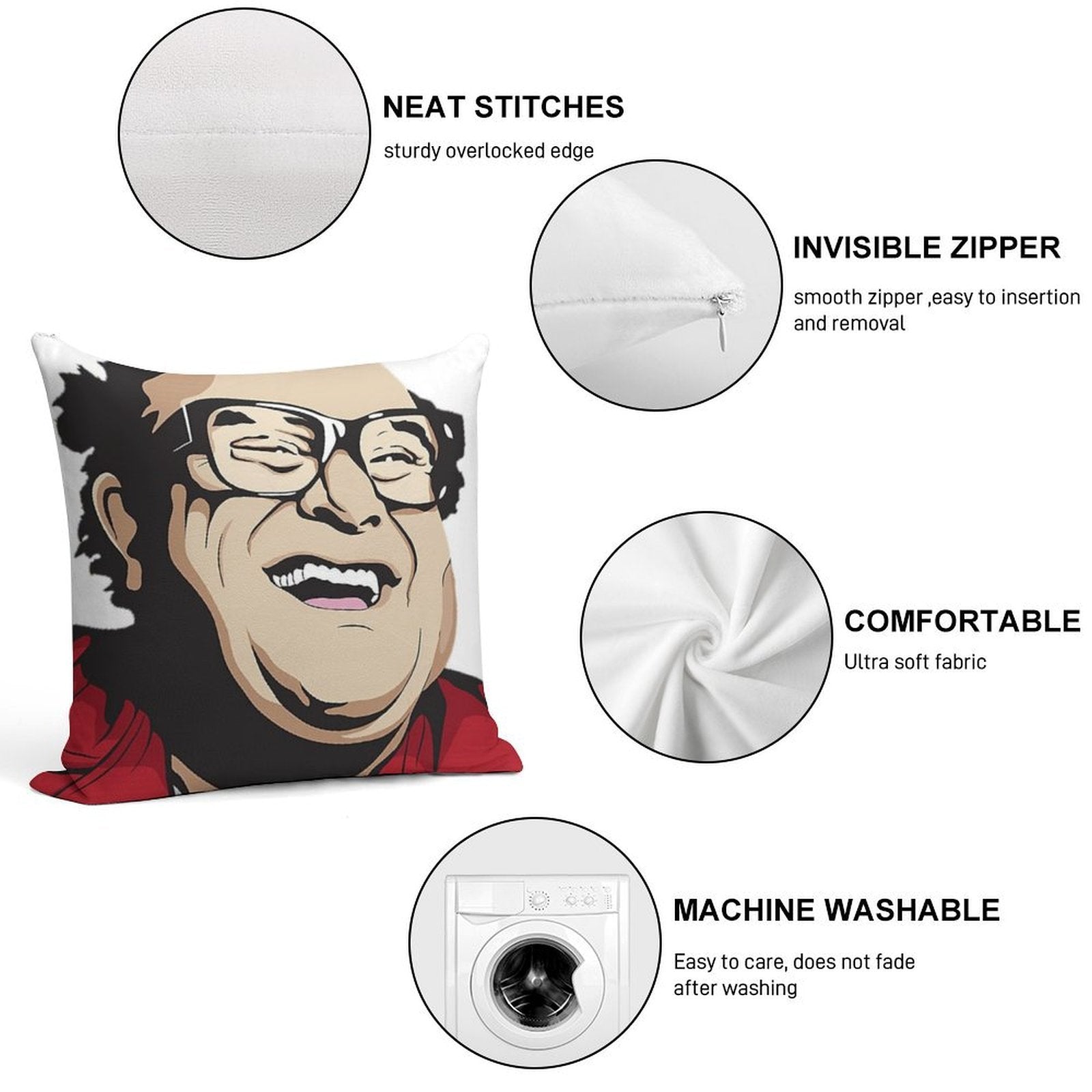 Danny Devito V2 Soft Home Decor Throw Pillow