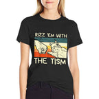 Rizz Em With The Tism Rizzler Meme Rizzling Meme Squirrel  Wrinkle-resistant T-Shirt