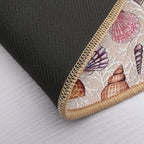 Pale Pink Seashells & Coral Durable Bath Mat